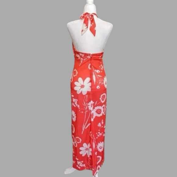 Vintage 70s Jack Hartley Miami Halter Maxi Dress 10 - Picture 3 of 11